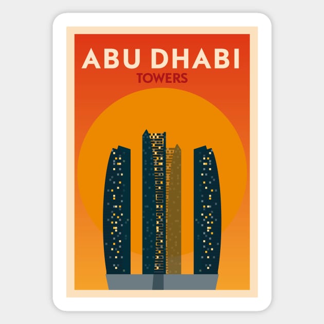 Abu Dhabi design poster Abu Dhabi Sticker TeePublic